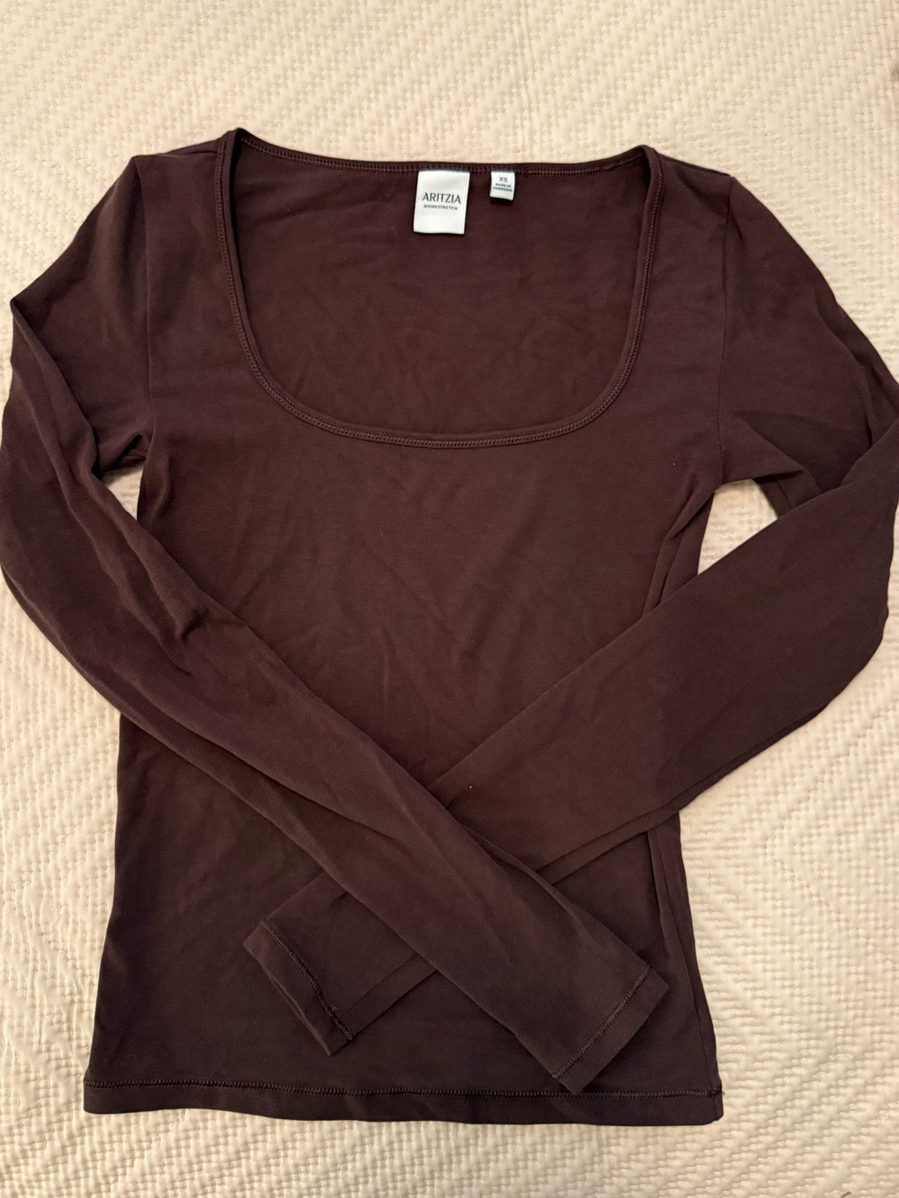 Aritzia homestretch scoop neck top